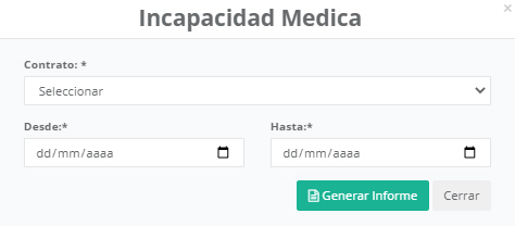 Reporte De Incapacidades Médicas